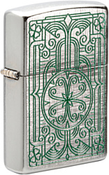 Zippo Brushed Chrome Luck Design 49593