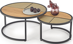 Журнальный столик Halmar Garmina (дуб золотой/черный)