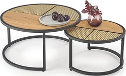 Журнальный столик Halmar Garmina (дуб золотой/черный) Журнальный столик Halmar Garmina (дуб золотой/черный)