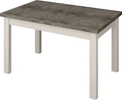 Кухонный стол Senira Кастусь 120-160x75 (бетон/белый)