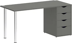Стол для работы Riva Home Office VR.SP-3-158.4 Silver (металлик)