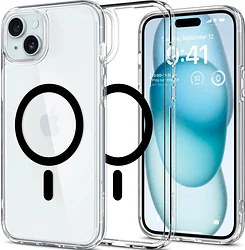 Чехол для телефона Spigen Ultra Hybrid (MagFit) для iPhone 15 ACS06803 (черный) Чехол для телефона Spigen Ultra Hybrid (MagFit) для iPhone 15 ACS06803 (черный)