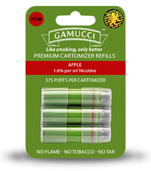 Gamucci MICRO CARTOMIZERS APPLE 1.6% REGULAR Gamucci MICRO CARTOMIZERS APPLE 1.6% REGULAR