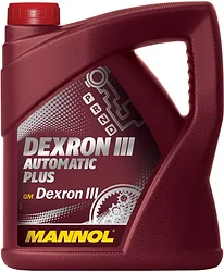 Трансмиссионное масло Mannol Dexron III Automatic Plus 4л Трансмиссионное масло Mannol Dexron III Automatic Plus 4л