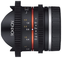 Rokinon 8mm T3.8 Cine UMC Fisheye CS II Samsung NX (CV8MBK31-NX)