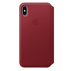Apple Leather Folio для iPhone XS Max Red