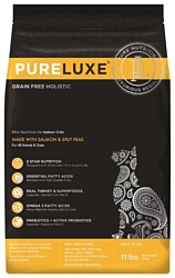 PureLuxe Elite Nutrition for indoor cats with salmon & split peas (1.5 кг)