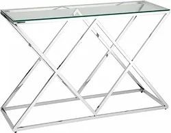Консольный стол Stool Group Инсигния 120x40 ECST-026 (прозрачное стекло/сталь серебристый) Консольный стол Stool Group Инсигния 120x40 ECST-026 (прозрачное стекло/сталь серебристый)