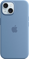Apple MagSafe Silicone Case для iPhone 15 (зимний синий)