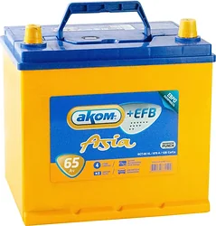 Автомобильный аккумулятор AKOM Asia EFB L+ (65Ah)