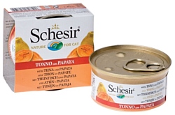 Schesir (0.075 кг) 1 шт. С тунцом и папайей для кошек