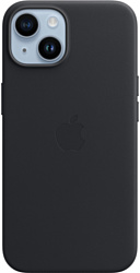 Apple MagSafe Leather Case для iPhone 14 (темная ночь)