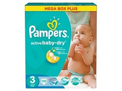 Pampers Active Baby-Dry 3 Midi (174 шт.)