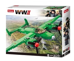 Конструктор SLUBAN WW2 M38-B0688 Самолет ТУ-2