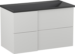 Тумба под умывальник Lauter Nelli 90 (бело-серый п/мат/черный) Тумба под умывальник Lauter Nelli 90 (бело-серый п/мат/черный)