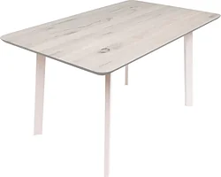 Кухонный стол ОКА Майон 130x80x74 (дуб беленый/белый)