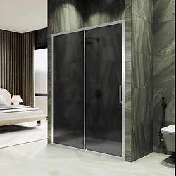 Душевая дверь MaybahGlass 195x160 MGD-1639-5 (графитовое матовое стекло/хром матовый)