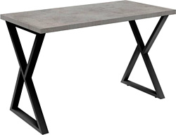 Стол для работы TMB Loft Дункан разборный 1300х600 36 мм (бетон чикаго св.-серый/черный)