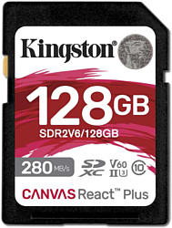 Карта памяти Kingston Canvas React Plus V60 SDXC 128GB