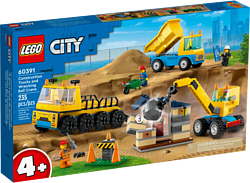 LEGO City 60391 Строительные машины и кран с шаром для сноса