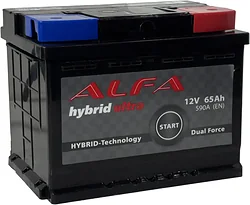 Автомобильный аккумулятор ALFA Hybrid R+ (65Ah)