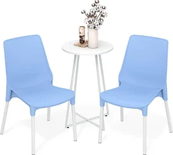 Обеденная группа Sheffilton SHT-DS324 (голубой/белый муар)