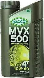 Моторное масло Yacco MVX 500 4T 10W-40 1л Моторное масло Yacco MVX 500 4T 10W-40 1л