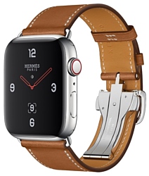 Apple Watch Herms Series 4 GPS + Cellular 44mm Stainless Steel Case with Leather Single Tour Deployment Buckle