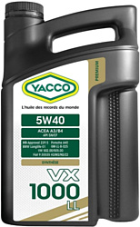 Yacco VX 1000 LL 5W-40 5л