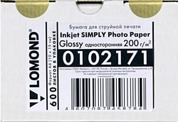 Lomond односторонняя эконом глянцевая 10x15 200 г/м2 600л