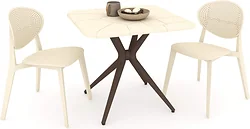 Обеденная группа Sheffilton SHT-DS126 (бежевый/коричневый)