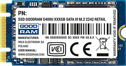 GOODRAM S400U 256GB SSDPB-S400U-256-42