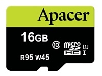 Apacer microSDHC Card Class 10 UHS-I U1 (R95 W45 MB/s) 16GB