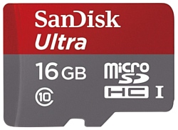 Sandisk Ultra microSDHC Class 10 UHS-I 48MB/s 16GB + SD adapter