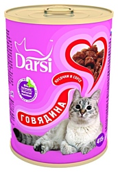 Darsi (0.415 кг) 1 шт. Консервы для кошек: говядина кусочки в соусе