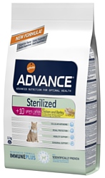Advance (1.5 кг) Cat Sterilized +10 Years курица и ячмень