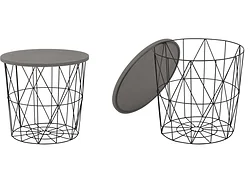 Журнальный столик Halmar Mariffa (серый/черный)