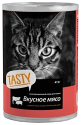 Корм для кошек Tasty (0.415 кг) 1 шт. Влажный корм "Мясное ассорти" в банках