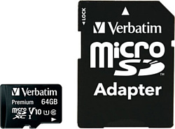 Verbatim Premium 44084 64GB + адаптер
