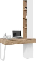 Стол для работы Трия Порто СМ-393.15.012 со шкафом (белый жемчуг/яблоня беллуно/белый софт) Стол для работы Трия Порто СМ-393.15.012 со шкафом (белый жемчуг/яблоня беллуно/белый софт)