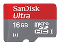 Sandisk Ultra microSDHC Class 10 UHS Class 1 30MB/s 16GB