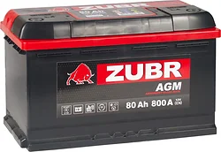 Автомобильный аккумулятор Zubr 80 Аh ZUBR AGM 580 02 ZAP R+ (80Ah)