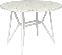 Журнальный столик Дабер 007 СЖ7.0.1.13 (белый/мрамор белый)