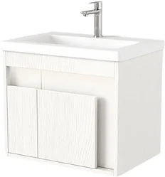 Тумба под умывальник Дабер 016 WeltWasser Deilbach 7517-60 Т16.6W.0.5_light (с подсветкой, белый древесный)