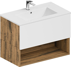 Тумба под умывальник ЗОВ  Кито-2 60 (аттик/белый матовый)