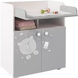 Комод Polini Kids French Teddy 1270 (белый/серый)