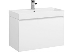 Aquanet Тумба Йорк 85 с умывальником Slim Synergy 85 (белый)