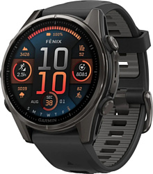 Garmin Fenix 8 Sapphire Titanium 47mm (силиконовый ремешок)