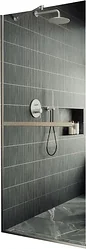 Душевая перегородка MaybahGlass 195x89 MGD-732-5у (прозрачное стекло/хром матовый)