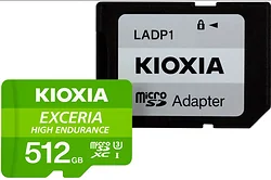 Карта памяти Kioxia Exceria High Endurance microSDXC LMHE1G512GG2 512GB (с адаптером)